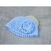 Bonnet de naissance Fleur Bleue