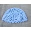 Bonnet de naissance Fleur Bleue