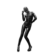 Combinaison-Leggings-Sarouel modulable noir - jersey viscose ou jersey enduit