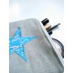 Pochette Tissu Lin Etoile Bleue