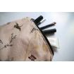 Pochette tissu Rose pâle oiseaux, style japonais
