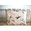 Pochette tissu Rose pâle oiseaux, style japonais