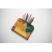 Pochette tissu fleurs jaunes - Pochette crayons - Rangement maquillage - Trousse de toilette