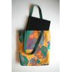 Sac totebag en tissu fleurs jaunes - Sac cabas - Sac de courses - sac fait main en France