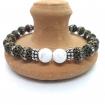 Bracelet en howlite naturelle