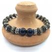 Bracelet en agate noire naturelle