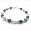 Bracelet en howlite & apatite naturelles