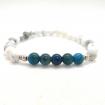 Bracelet en howlite et apatite naturelles