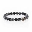 Bracelet Lucky Obsidienne snowflake et skullhead