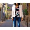 Chemise cache-coeur fleurie création unique
