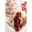 Headband tressé en velours bordeaux