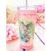 Gobelet de voyage avec paille motif colibri