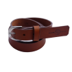 CEINTURE CUIR L'INDISPENSABLE 3CM MARRON