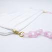 Chaîne de masque/lunettes Vanessa rose poudré