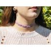 Collier Ras-de-Cou Sally Mauve