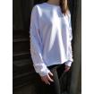 Sweat femme Blanc détails Perles