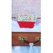 Trousses de toilette rouge motif fraises