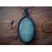 Pendentif Macramé - Aigue-Marine - Pierre Fine - Bijoux - Fait main/ Handmade