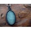 Pendentif Macramé - Aigue-Marine - Pierre Fine - Bijoux - Fait main/ Handmade