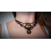 Collier Macramé - Oeil de Tigre - Pierre Fine - Bijoux - Fait main/ Handmade