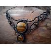 Collier Macramé - Oeil de Tigre - Pierre Fine - Bijoux - Fait main/ Handmade