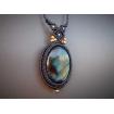 Collier Macramé - Labradorite - Pierre Fine - Bijoux - Fait main/ Handmade