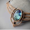 Collier Macramé - Labradorite - Pierre Fine - Bijoux - Fait main/ Handmade