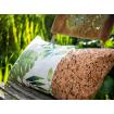 Coussin imprimé "feuilles" et liège