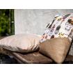 Coussin imprimé "cactus" et toile de jute