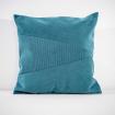 Coussin en "velours milleraies" bleu