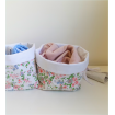 Panier de rangement réversible fleuri