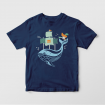 T-shirt enfant - Pirate en vue / Bleu Marine