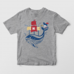 T-shirt enfant - Pirate en vue / Gris Chiné