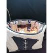 pochette lin brodée corset