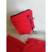 Porte monnaie corail et ses 2 pochettes assorties