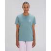 T-shirt bleu citadelle mixte - Brodé "Surfeuse"