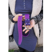 Ceinture en cuir grainé violet