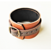 Bracelet unisexe en cuir marron