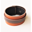 Bracelet unisexe en cuir marron