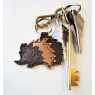 Porte clé hérisson en cuir
