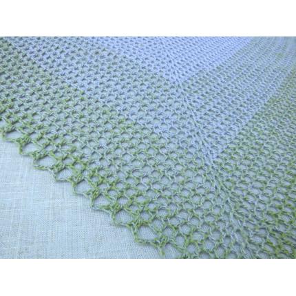 Chèche de Printemps Parme et Vert