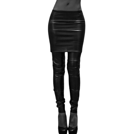 Jambières noires - jersey viscose ou jersey enduit