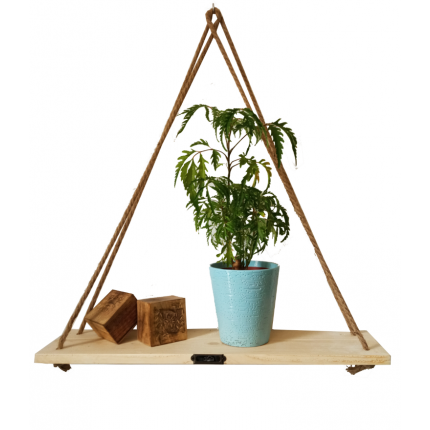 Etagère bohème suspendue en pin massif