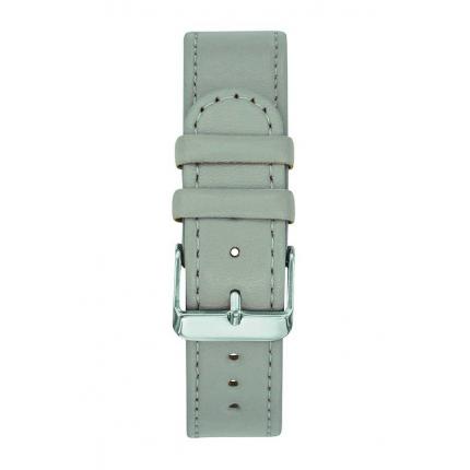 Bracelet façon cuir gris boucle chromée