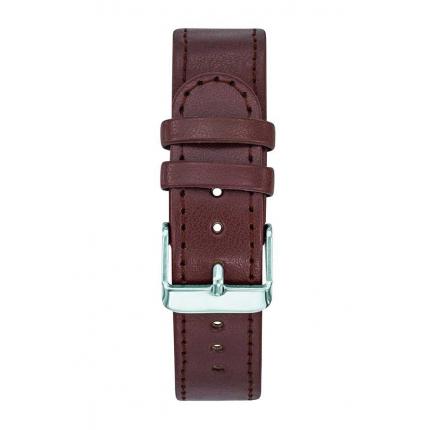 Bracelet façon cuir marron boucle chromée