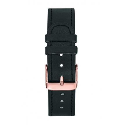 Bracelet façon cuir noir boucle dorée rose