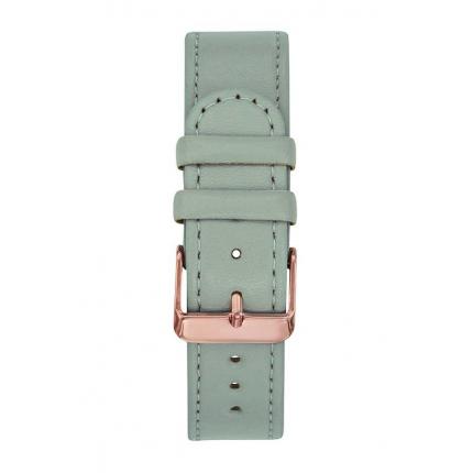 Bracelet façon cuir gris boucle dorée rose