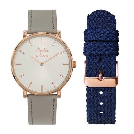 Coffret L'Indécise façon cuir gris