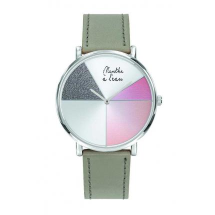 L'Indécise façon cuir gris design