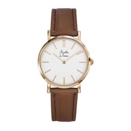 La Véritable cuir camel fond blanc F